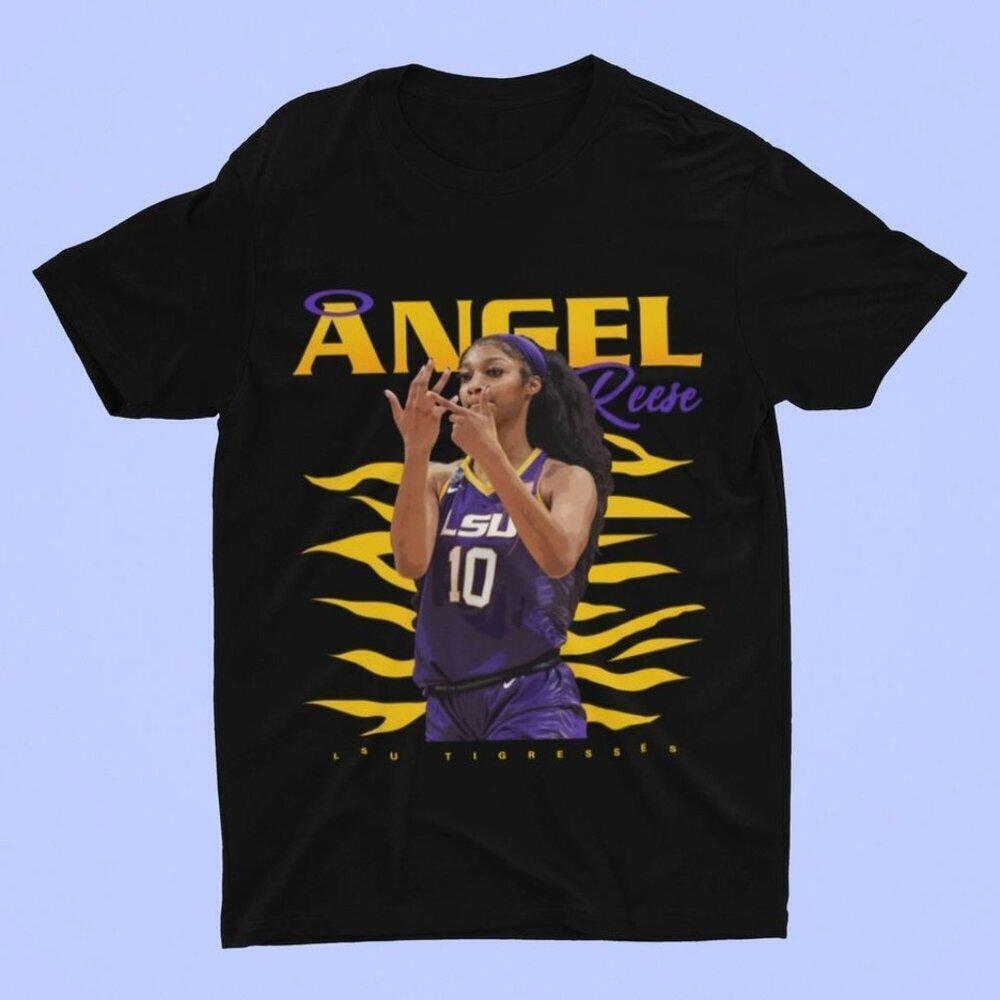 Angel Reese Lsu Ncaa Basketball Champions College Sports Graphic Fan Tee